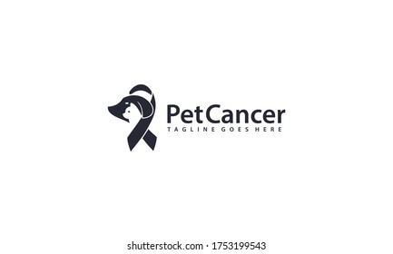 Creative and professional pet cancer for healthcare and pet care logo design vector editable on white background