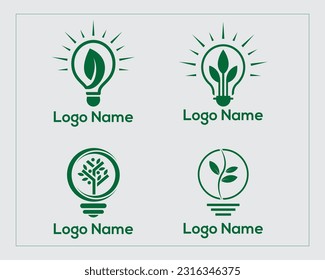 Diseño de logotipo de ideas de energía creativas y profesionales con plantilla vectorial
