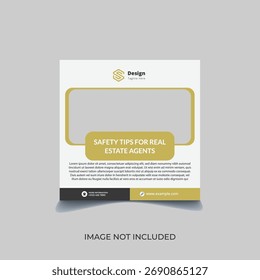 Creative Professional Real Estate Agents Social Media Poster Design para Marketing Digital