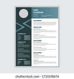 Creative professional resume template design