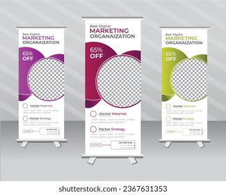  Creative professional roll up stand banner template design