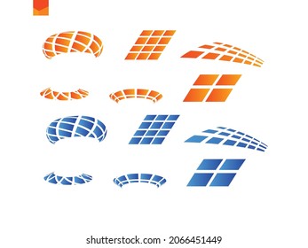 Creative and professional solar panel logo. professional solar icon. system Company Logo. Ideas, Vector,png,Engineering.