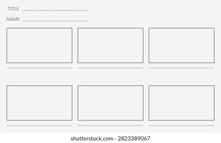 Creative and professional storyboard template to easily plan visual storylines. perfect for film, animation, ads, and presentations. clean design, print-ready, and highly versatile for any project.