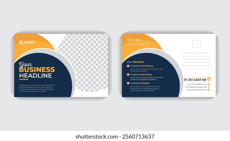 Creative and professional stylish and modern business postcard or EDDM design, Double sided business poster or postcard design template
