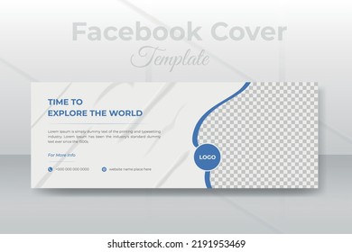 Creative professional travel social media post design or web banner template