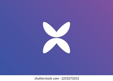 Creative and professional trendy initial letter x logo design template on black background. Best gradian logo temple