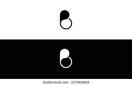 Diseño de logotipo PB de carta creativa profesional de moda en color blanco y negro, logotipo de icono alfabético de base inicial