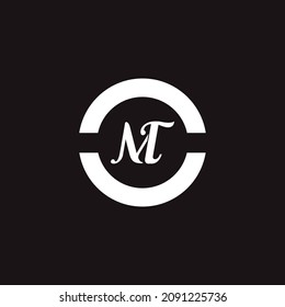 Diseño del logotipo de la carta de moda profesional creativa MT TM