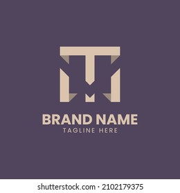 Creative Professional Trendy Letter MT TM Logo Design