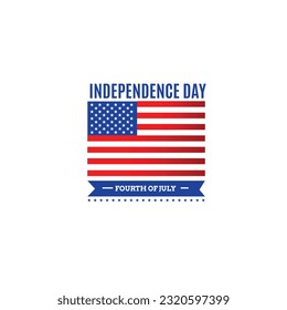 Creative Professional Trendy and Minimal 4th July US Independence Day, Logo in Editable Vector Format