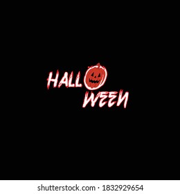 Creative Professional Trendy and Minimal Halloween Logo Design, Logo in Editable Vector Format