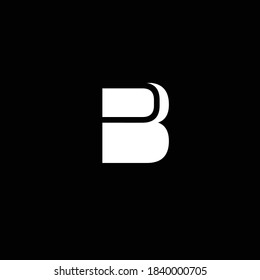 Creative Professional Trendy and Minimal Letter PB Logo Design in Black and White Color, Initial Based Alphabet Icon Logo in Editable Vector Format