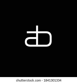Creative Professional Trendy and Minimal Letter AB Logo Design in Black and White Color, Initial Based Alphabet Icon Logo in Editable Vector Format