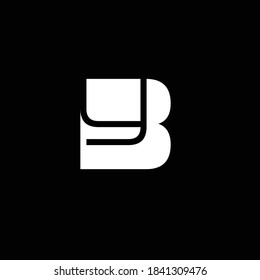 Creative Professional Trendy and Minimal Letter BY YB Logo Design in Black and White Color, Initial Based Alphabet Icon Logo in Editable Vector Format