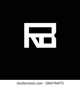 Creative Professional Trendy and Minimal Letter RB Logo Design in Black and White Color, Initial Based Alphabet Icon Logo in Editable Vector Format
