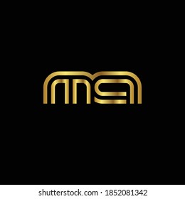 Creative Professional Trendy and Minimal Letter MA Logo Design in Black and Gold Color, Initial Based Alphabet Icon Logo in Editable Vector Format