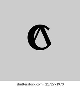Creative Professional Trendy and Minimal Letter CA AC Logo Design in Black and White Color, Initial Based Alphabet Icon Logo in Editable Vector Format