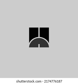Creative Professional Trendy and Minimal Letter H Logo Design in Black and White Color, Initial Based Alphabet Icon Logo in Editable Vector Format