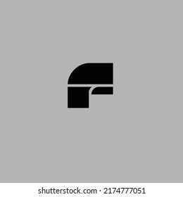 Creative Professional Trendy and Minimal Letter F Logo Design in Black and White Color, Initial Based Alphabet Icon Logo in Editable Vector Format