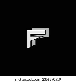 Creative Professional Trendy and Minimal Letter FP Logo Design in Black and White Color, Initial Based Alphabet Icon Logo in Editable Vector Format