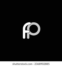 Creative Professional Trendy and Minimal Letter FP Logo Design in Black and White Color, Initial Based Alphabet Icon Logo in Editable Vector Format