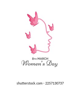 Creative Professional Trendy Women's Day Logo Design, Women's Day Logo Design in Editable Vector Format
