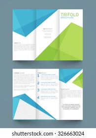 Creative professional Trifold, Flyer, Banner or Template with front and back page presentation.