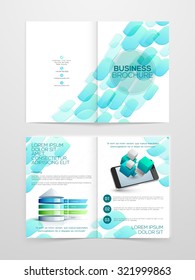 Creative professional Two page Business Brochure, Flyer, Banner or Template with smartphone.