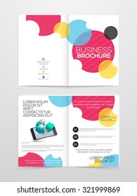 Creative professional Two page Business Brochure, Flyer, Banner or Template with smartphone.