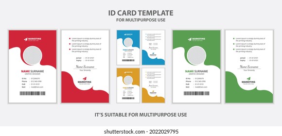 Creative Professional Unique ID Card Template Layout