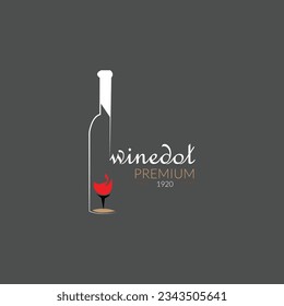 Creative professional wine bottle logo design