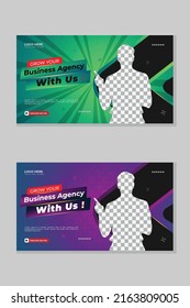 Creative And Professional YouTube video thumbnail and corporate YouTube thumbnail design template