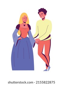Creative professions artist designer illustrator composition with flat isolated human characters on blank background vector illustration