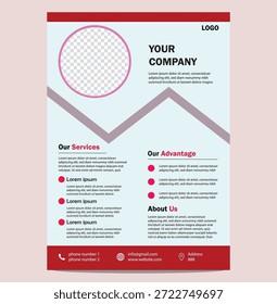 Creative Promotional Flyer Design for Visual Messaging. A creative promotional flyer design developed for effective visual messaging. The layout supports clear communication through structured content placement and clean typography. Suitable for digital advertisements, printed flyers, and posters. The design can be easily customized to match various themes while maintaining visual consistency.

Corporate business company brochure template with red accents and placeholder text isolated on transparent background
