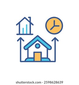 A creative property values icon tailored for designers focused on appraisal.
