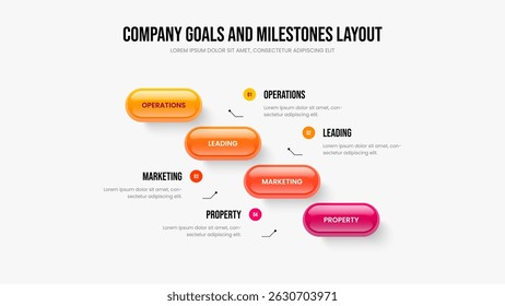 Creative Proposal 4 Step Infographic Frame Template. Financial Introduction Slideshow Design Vector Illustration. Digital Analysis Four Element Diagram Slide Layout.