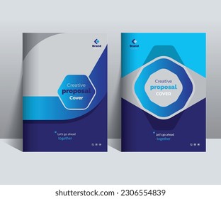 Plantilla de diseño de cubierta de propuesta creativa para proyectos multipropósito
