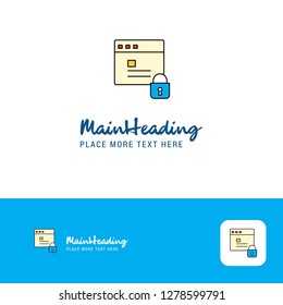 Creative Protected website Logo Design. Flat color Logo place for Tagline. Vector Illustration