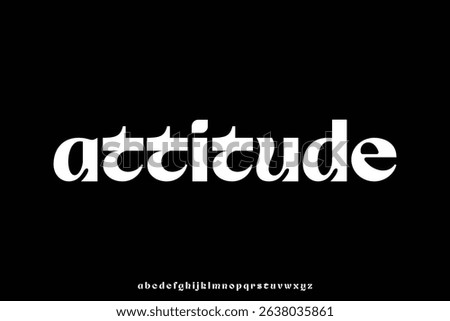 Creative psychedelic sans serif alphabet display font vector. Ink trap decorative typeface