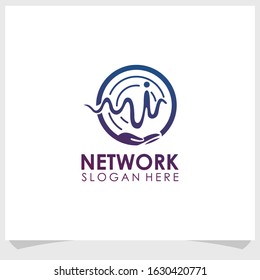 creative pulse icon logo design vector, medical logo template