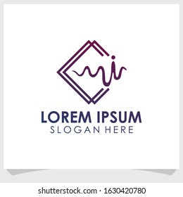 creative pulse icon logo design vector, medical logo template