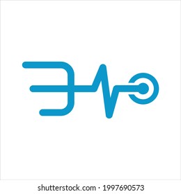 creative pulse logo vector. healthcare and medical company logo design template
