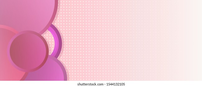 Creative Purple Circle Geometric Banner Layout with Modern Design. Elegant Banner Template for Card, Flyer, Web or Brochure