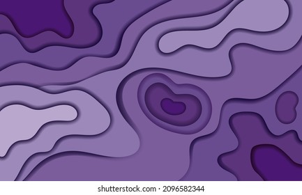 Creative Purple Flat Paper Kite Background Abstract Waves