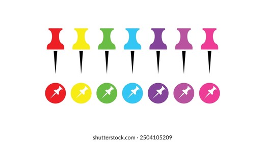Creative push pine logo design with full color concept premium vector