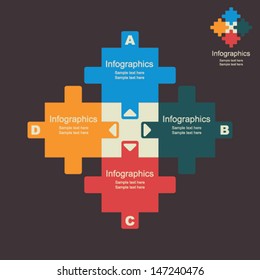 creative puzzle info-graphics stock vector