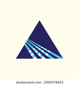 Creative Pyramid Triangle Logo Design.