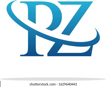 Creative PZ logo icon design