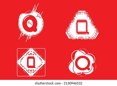 Creative Q letter logo and icon design template