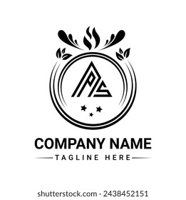 Diseño creativo del logotipo de la letra de QBA y APS